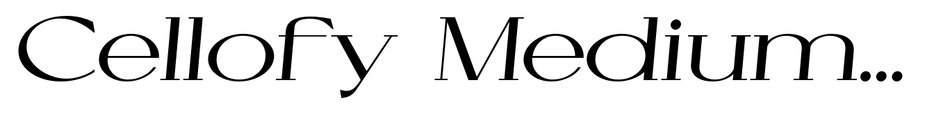 Cellofy Medium Expanded Italic